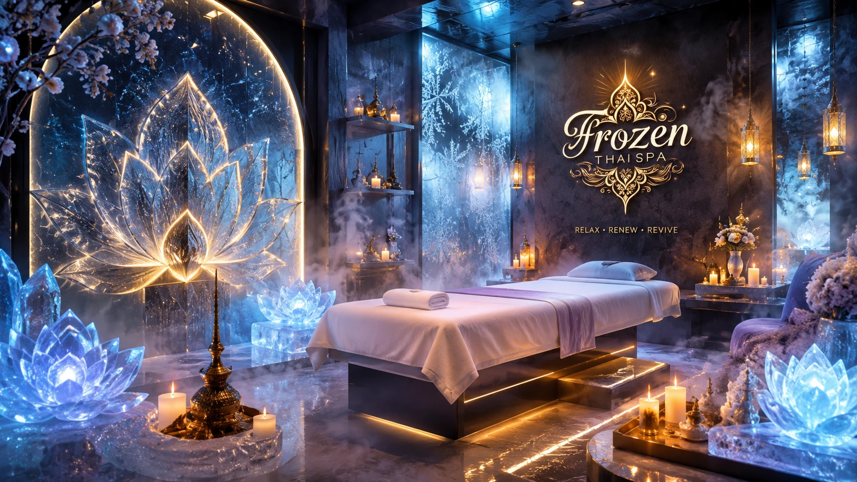 Frozen Thai Spa luxurious interior – premium spa environment for membership members