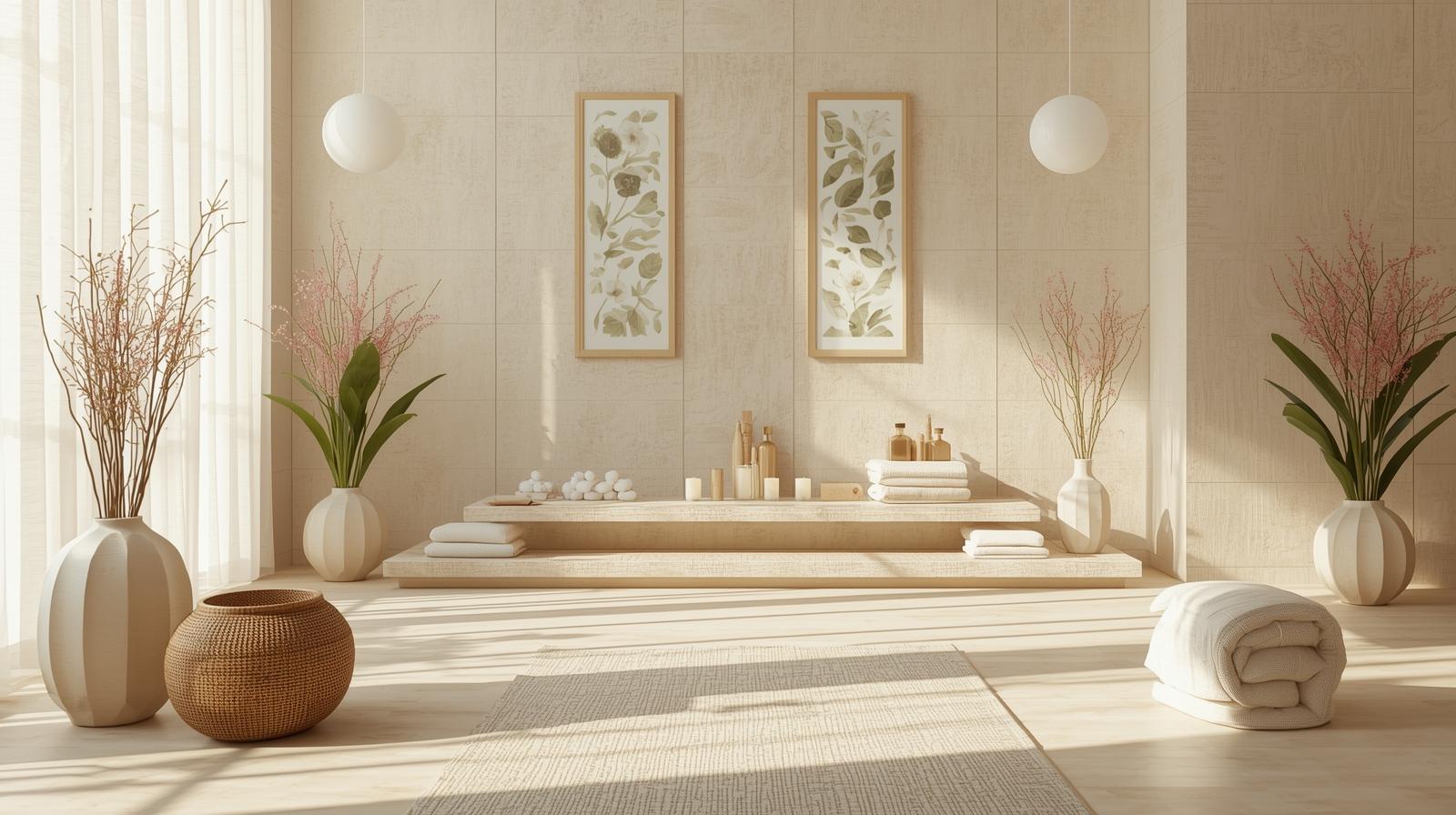 spa center massage center spa room decoretion fllaowar 99