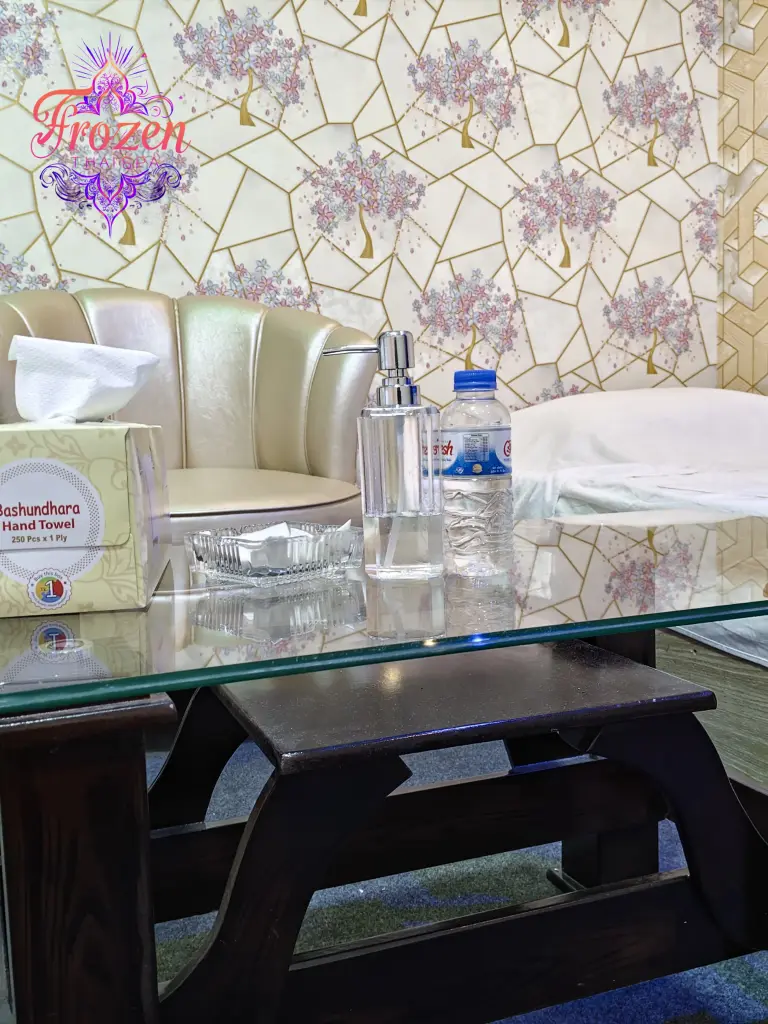 Waiting lobby at Thai spa in Banani