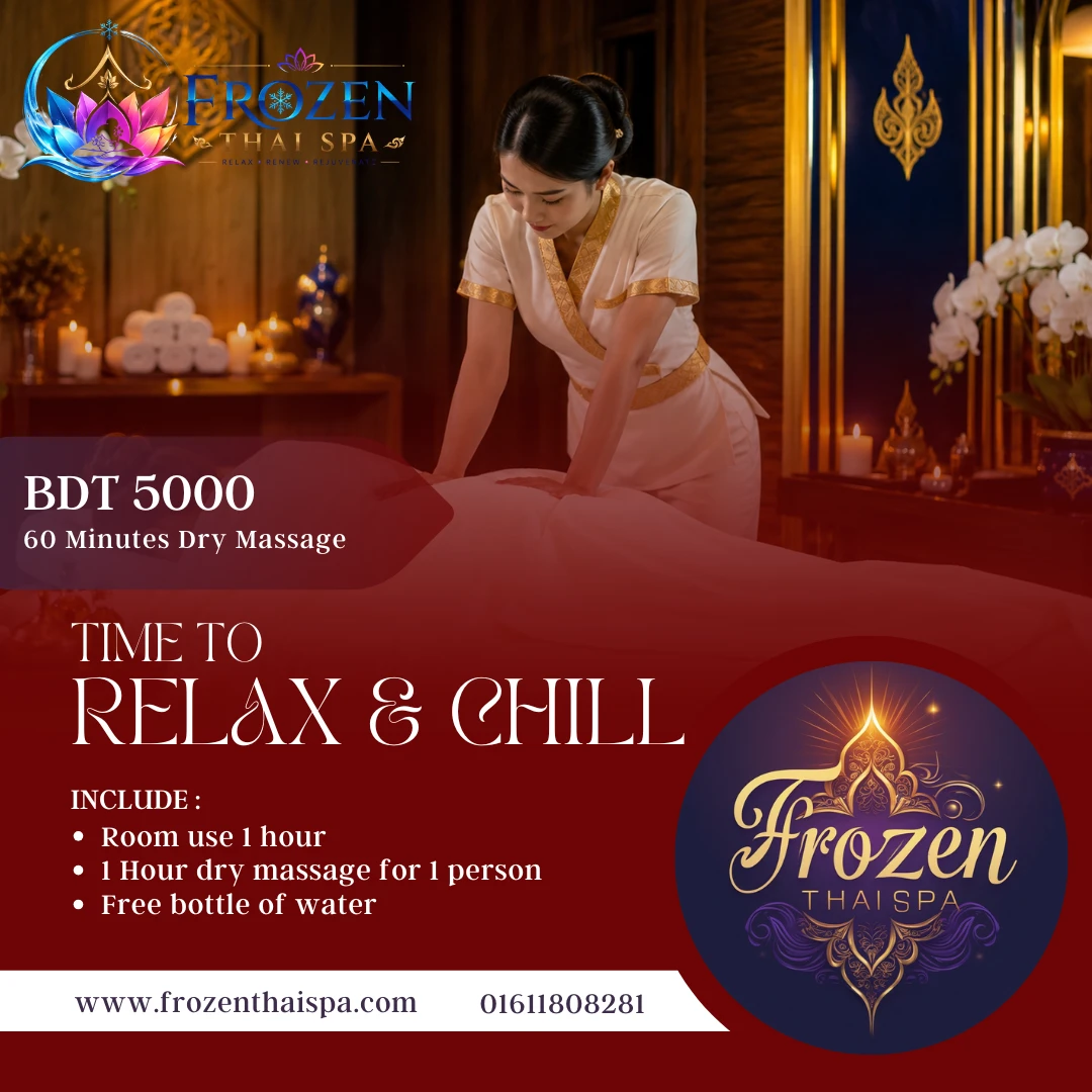 Thai relaxation massage treatment room at Frozen Thai Spa Gulshan Dhaka