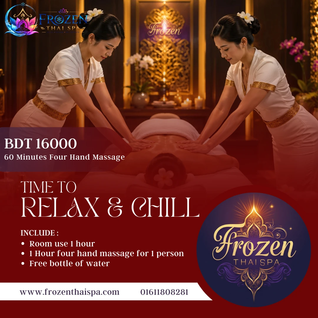 Four hand massage at Frozen Thai Spa Gulshan Dhaka
