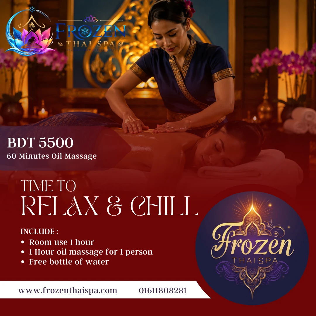 Oil massage treatment at Frozen Thai Spa Banani Dhaka