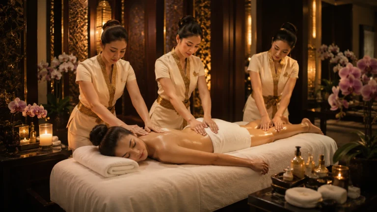 Frozen thai spa - six hand massage