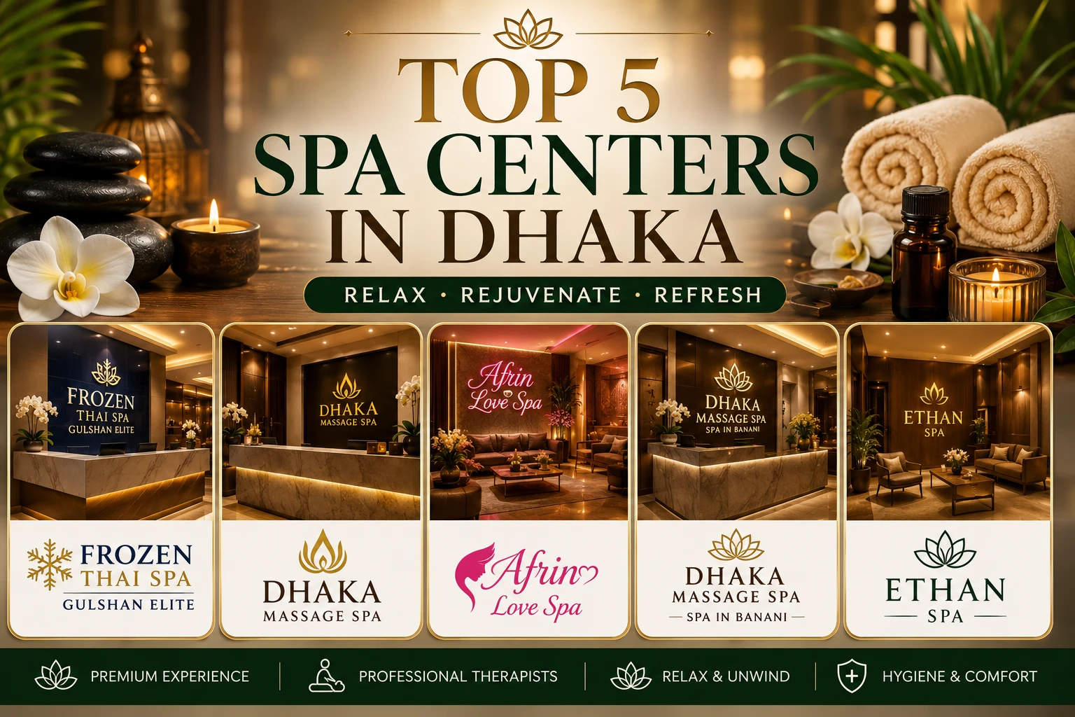 Top 5 Spa Centers in Dhaka